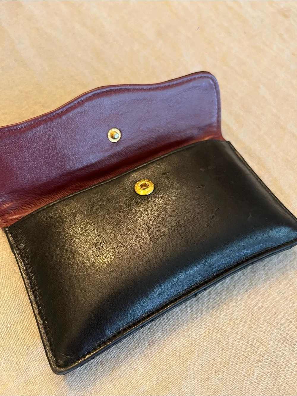 Vintage CHANEL Black Lambskin Clutch/Pouch